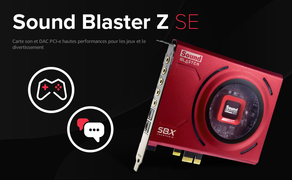 Carte son et DAC PCI-e hautes performances pour les jeux et le divertissement