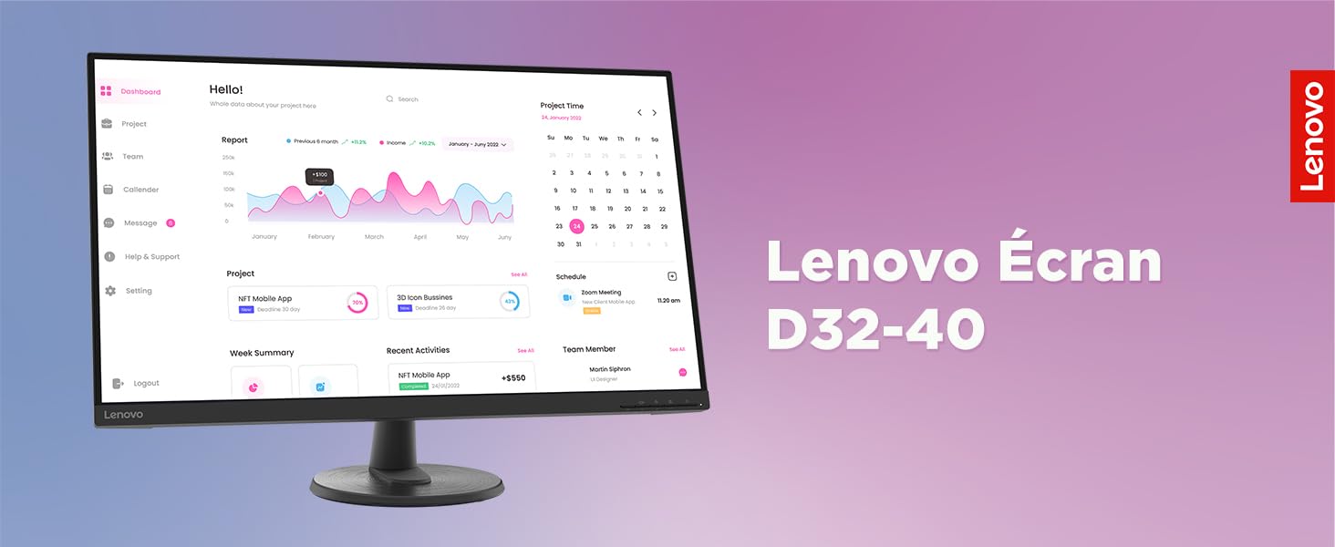 Lenovo écran D32-40