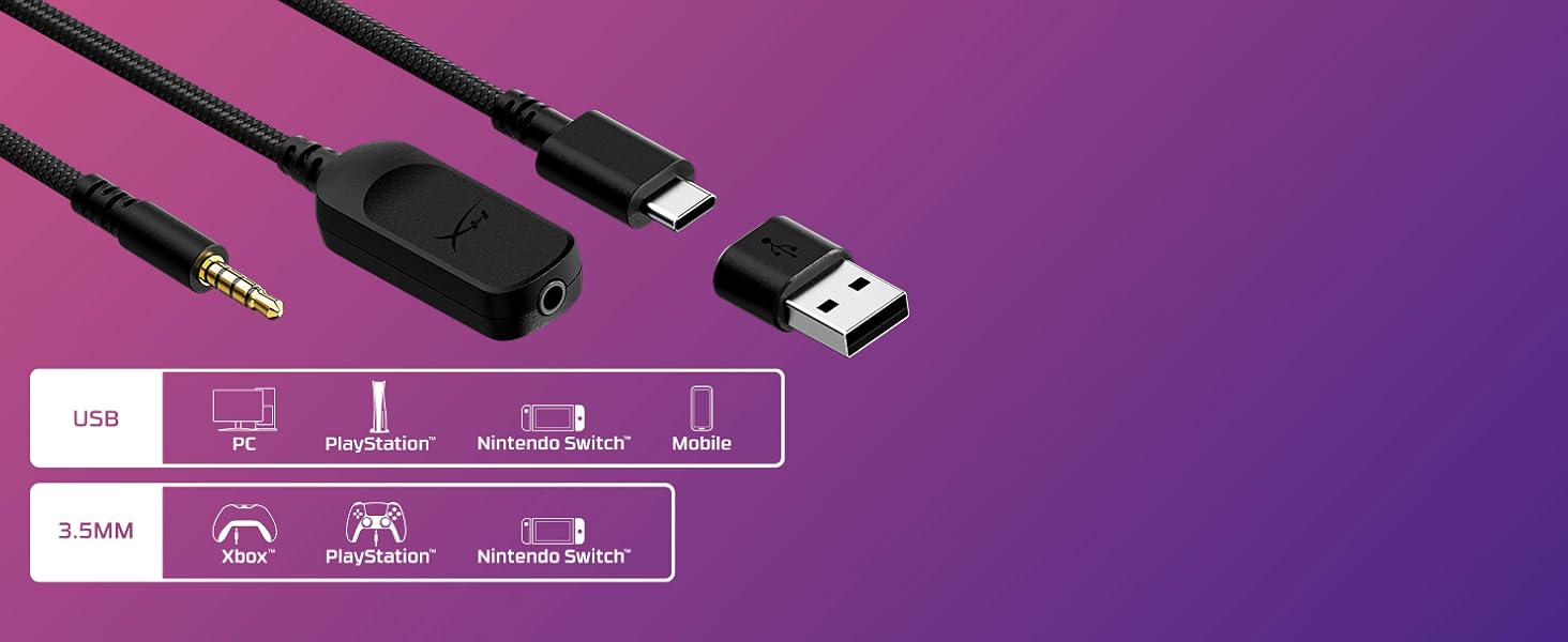 Compatibilité via les ports USB-C, USB-A et 3,5 mm