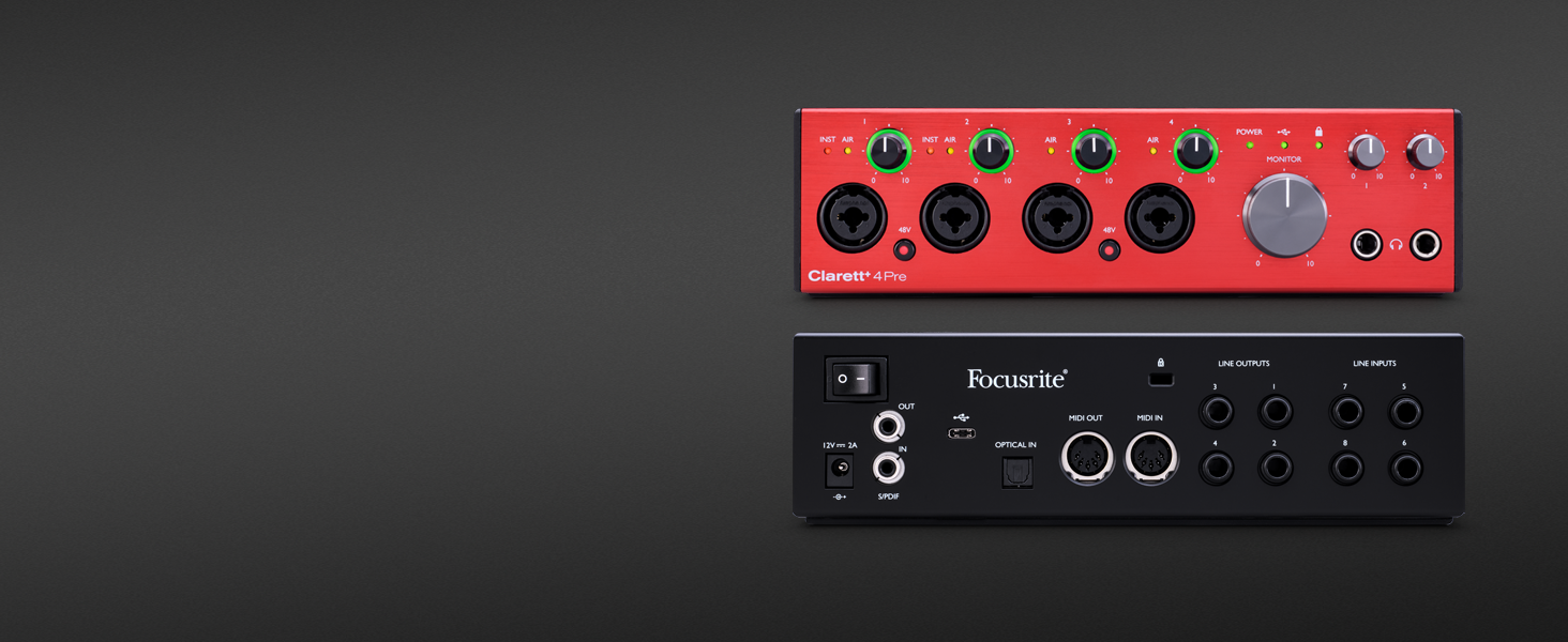 Interface audio de 18 entrées/8 sorties