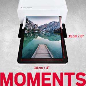 AGFAPHOTO Realipix Moments AMO46 - Imprimante Photo Smartphone 10x15 cm, Bluetooth pour Smartphone Apple et Android, 4Pass Sublimation Thermique - Blanche