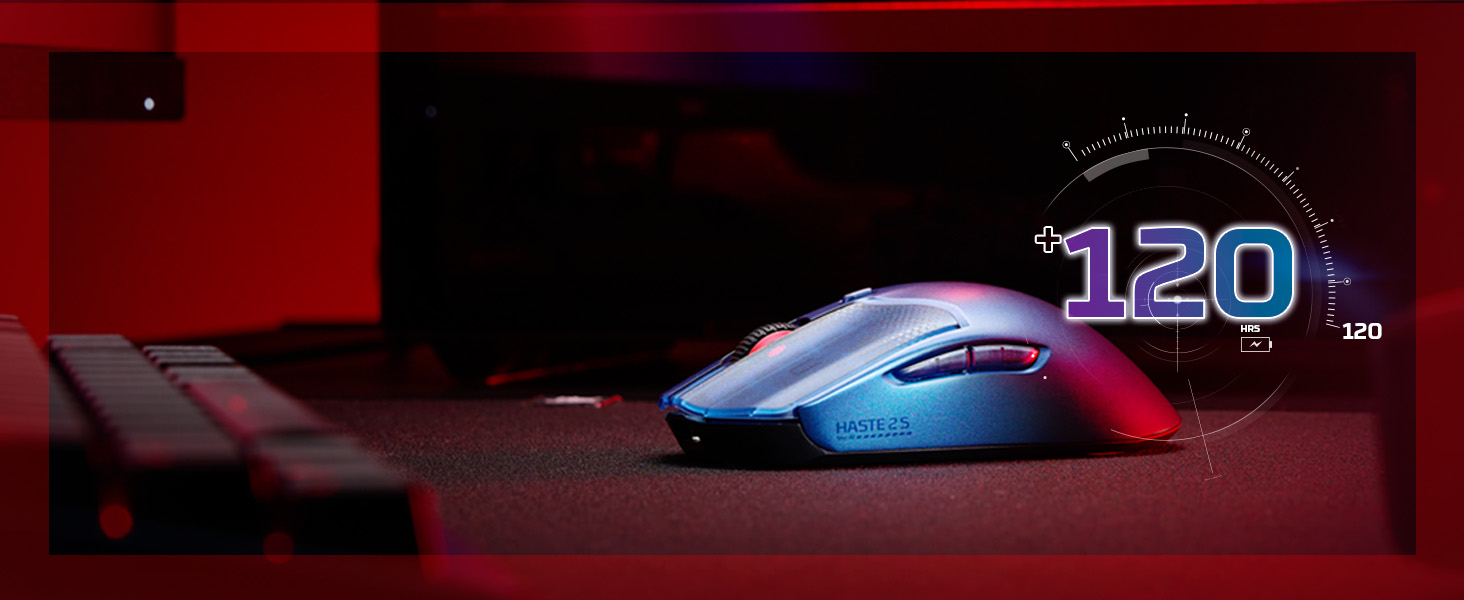 Le gaming avant tout avec jusqu’à 120 heures d’autonomie