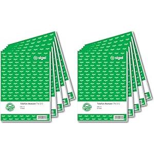 Bloc-note Sigel WI613 Bloc-notes pour téléphone Lot de 10