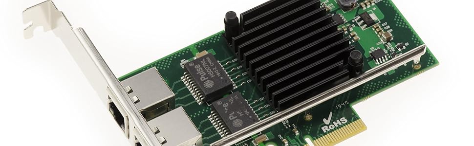 Carte contrôleur réseau RJ45 sur port PCIe
