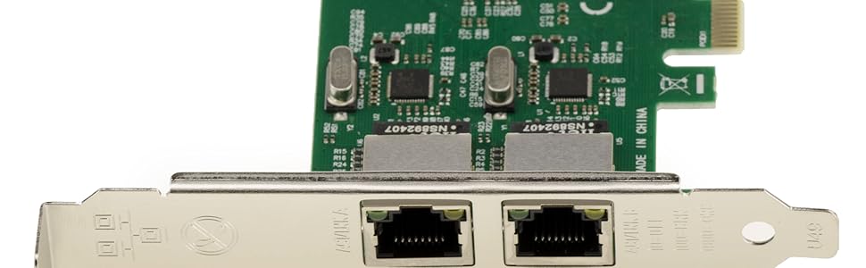 Carte contrôleur réseau RJ45 sur port PCIe