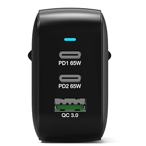 Puissance totale 65W : recharge simultanée et intelligente