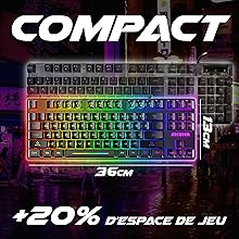 TAILLE COMPACTE TKL SANS PAVÉ NUMÉRIQUE