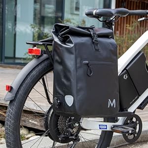 Sac à Dos Ordinateur 15.6" / Sacoche Vélo, Capacité 25L, Étanche, Noir