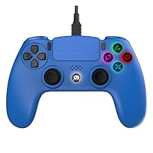 Freaks and Geeks-Manette Filaire Bleue pour PS4 avec Câble 3M avec prise Jack