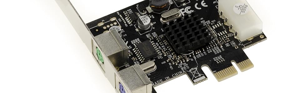 Carte contrôleur pour clavier et souris PS2 sur port PCIe
