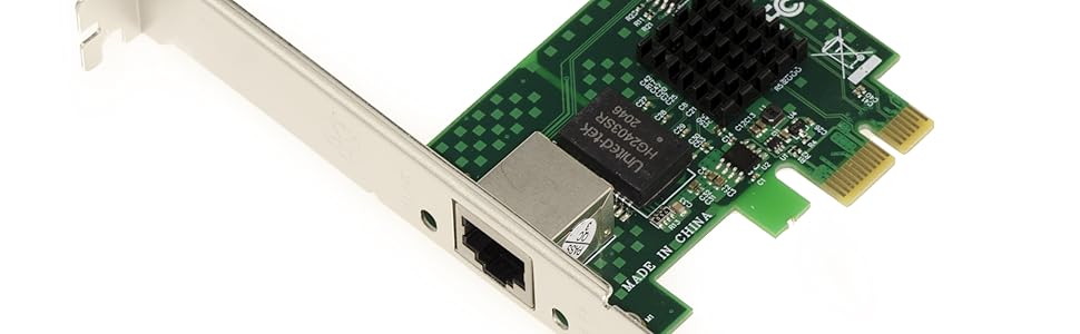 Carte contrôleur réseau RJ45 sur port PCIe