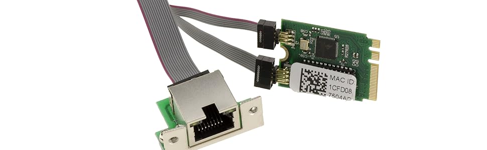 Carte contrôleur réseau RJ45 sur port M2 type E A