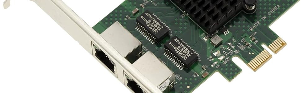 Carte contrôleur réseau RJ45 sur port PCIe