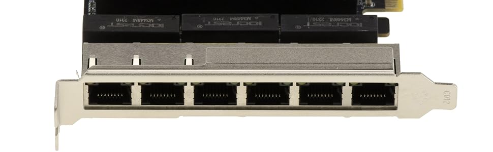 Carte contrôleur réseau RJ45 sur port PCIe