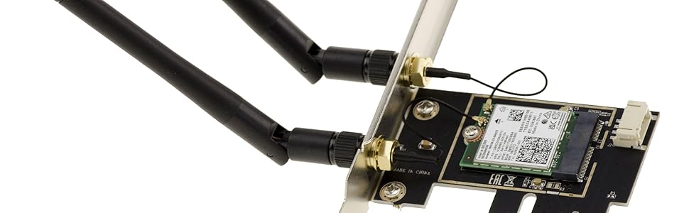 Carte contrôleur réseau sans fil WIFI sur port PCIe