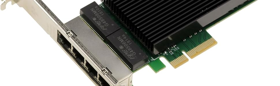 Carte contrôleur réseau RJ45 sur port PCIe