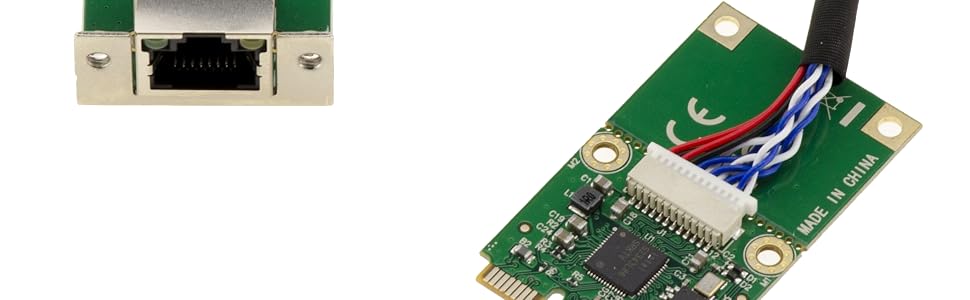 Carte contrôleur réseau Ethernet RJ45 sur port Mini PCIe
