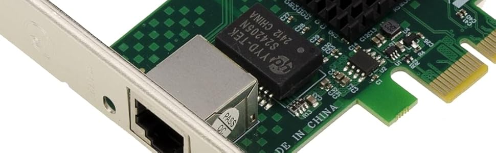 Carte contrôleur réseau RJ45 sur port PCIe