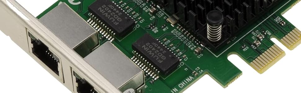 Carte contrôleur réseau RJ45 sur port PCIe