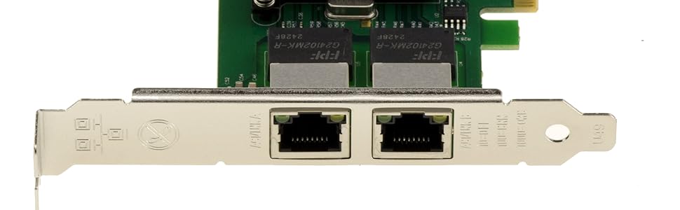 Carte contrôleur réseau RJ45 sur port PCIe