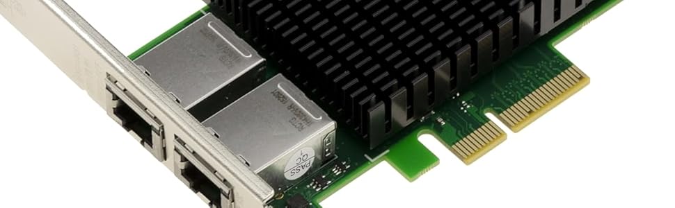 Carte contrôleur réseau RJ45 sur port PCIe