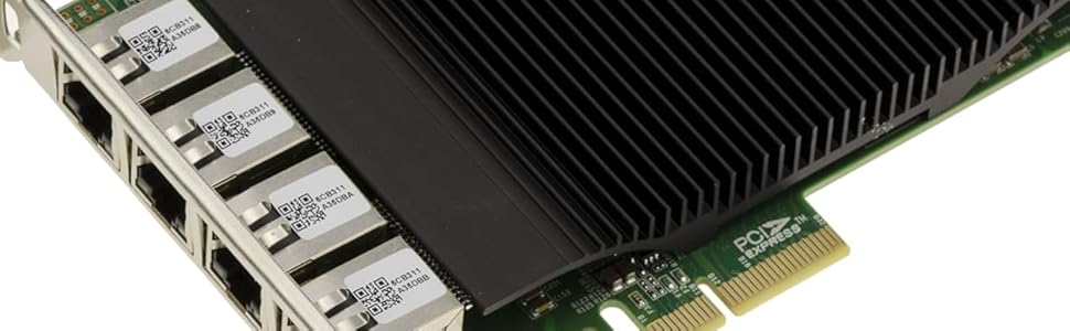 Carte contrôleur réseau RJ45 sur port PCIe