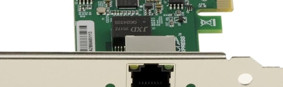 Carte contrôleur réseau RJ45 sur port PCIe
