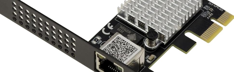 Carte contrôleur réseau RJ45 10G sur port PCIe
