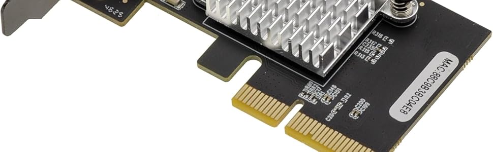 Carte contrôleur réseau RJ45 10G sur port PCIe