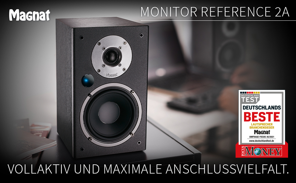 Magnat Monitor Reference 2 A, kit d'enceintes d'étagère stéréo Bluetooth actif