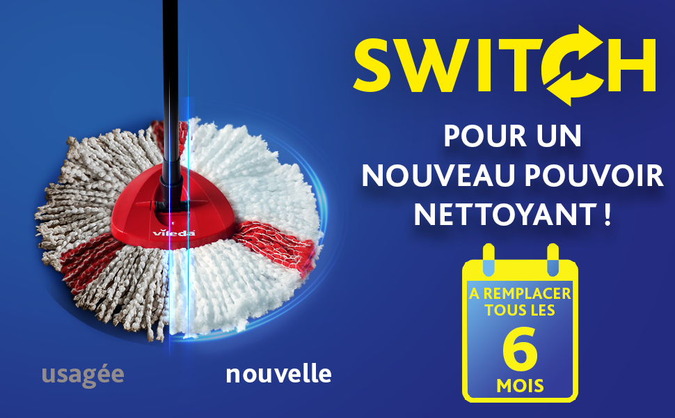 Vileda Recharge Turbo 2 en 1 – une recharge = 6 mois de nettoyage