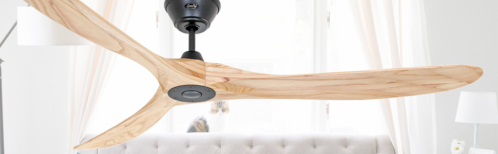 Ventilateur de plafond Eco GENUINO en bois massif.
