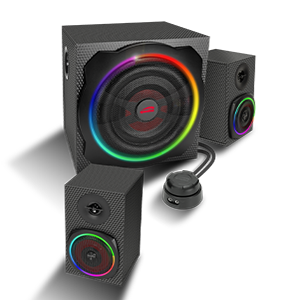 GRAVITY CARBON RGB 2.1 Subwoofer System
