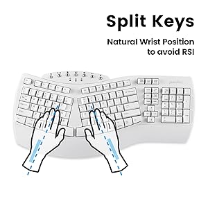 Clavier ergonomique sans fil double mode