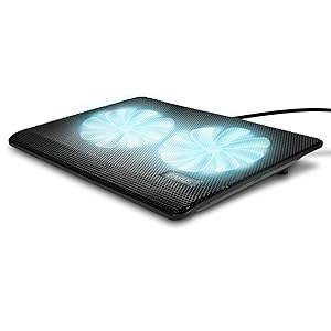 Avec éclairage intégré et 2 ventilateurs extra larges