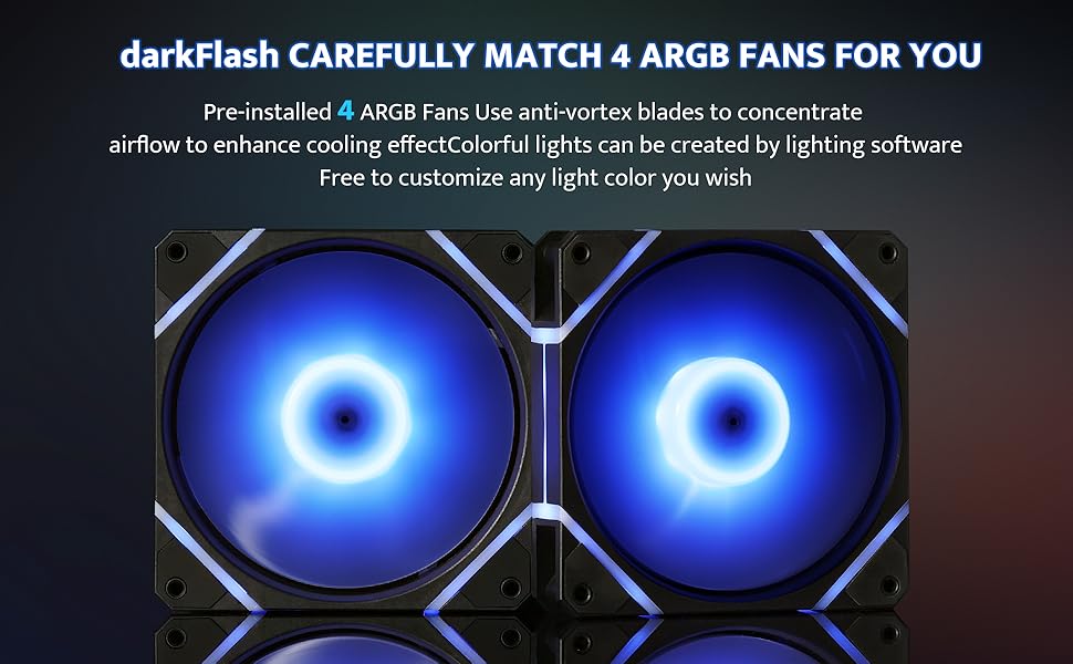 ATX PC Case with PWM ARGB Fans