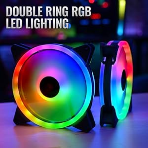Double anneau d'éclairage LED RVB