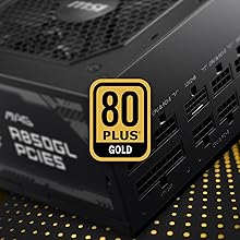 80 PLUS Gold, Compatible ATX 3.0, Entièrement Modulaire, Prise en Charge GPU PCIe 5.0, Taille Extra Compacte