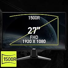 Courbure immersive de 1500R