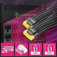 Prise en charge de deux GPU PCIe 5.1 (deux connecteurs 12 V-2x6 natifs)