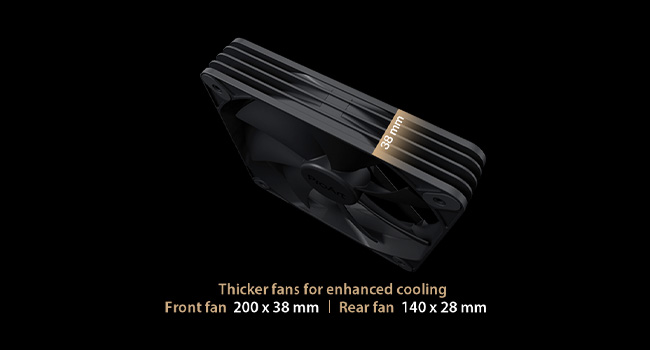 Ventilateurs plus épais pour un meilleur refroidissement