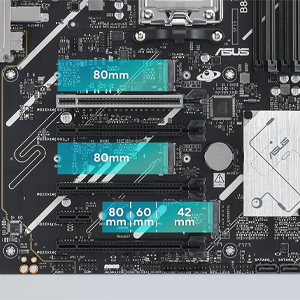 Trois slots M.2 (Jusqu'à 64 Gb/s)