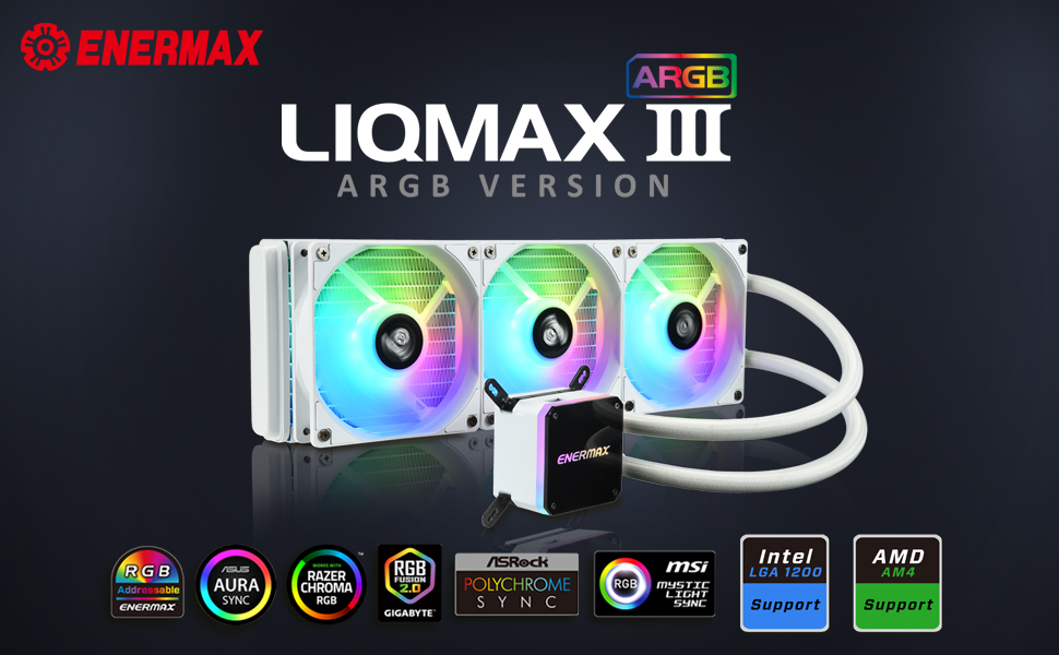 Liqmax III 360 ARGB Refroidisseur d'eau pour processeur Blanc