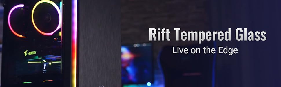 Aerocool Rift BG Tempered Glass Case Middle Tower Black - RGB