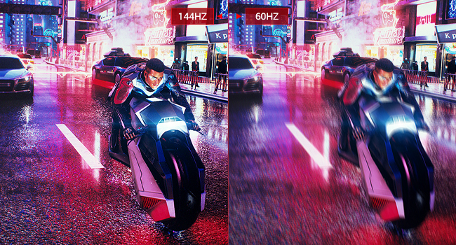 TAUX DE RAFRAÎCHISSEMENT DE 144 HZ