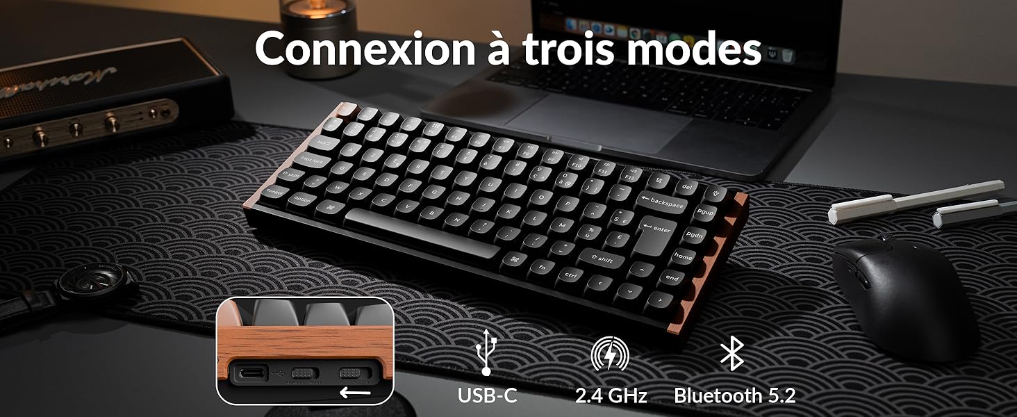 Connexion 2,4 GHz et Bluetooth