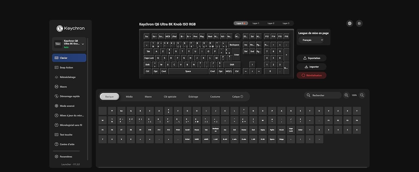 Programmation avec Keychron Launcher