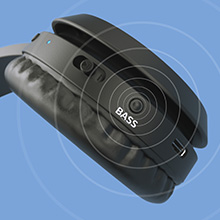 Bouton d'amplification des basses
