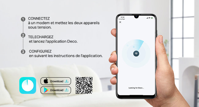 Installation facile avec l'application Deco