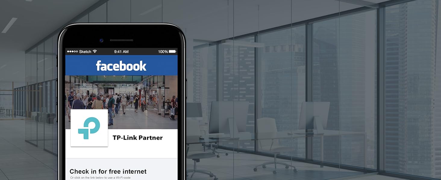 Réseau invité sécurisé avec Facebook Wi-Fi et connexion SMS